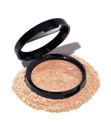 LAURA GELLER NEW YORK Baked Balance-n-Brighten Color Correcting Powder Foundation - Fair, Demi-Matte Finish with Angled Kabuki Brush - Buy Online on GoSupps.com