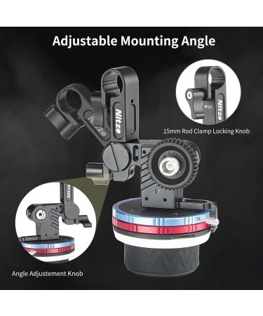 Mini Follow Focus Kit with Reversible Drive Gears, Marking Disks, Gear Ring Belt - MF15C Single Rod Follow Focus - Buy Online on GoSupps.com