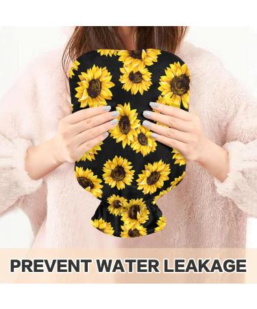Black Sunflowers Heat Bottle 2L | Pain Relief & Warmth for Muscle Injuries Feet & Bed - International Shipping - Buy Online on GoSupps.com