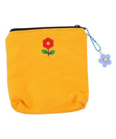 Tote Organizer Storage Bag Zip Lock Organizer Tote Organizer Period Bags for Female Napkin Holder Menstrual Pad Bag Zipper Coin Purse Organizer Coin Bag Canvas 14X14X1CM As Shown 1