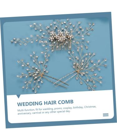 minkissy 3 Sets Bridal Headwear Wedding Decor Bridal Hair Combs Bride Hairpin Crystal Side Comb Hair Decorations Pearl Tiara Bridal Headpiece for Wedding Clip Bridesmaid Rhinestones Diamond - Buy Online on GoSupps.com