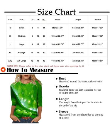 oelaio Blouses for Women Fashion St Patricks Day Shirt Women 3/4/Long Sleeve Lucky Funny Tshirts Irish Shamrock Graphic Gold Medium - Buy Online on GoSupps.com