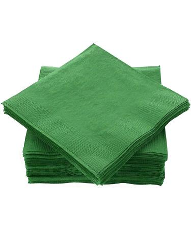 Amcrate Big Party Pack 40 Count Green Dinner Napkins Tableware- Ideal for Wedding, Party, Birthday, Dinner, Lunch, Cocktails. (7 x 7)