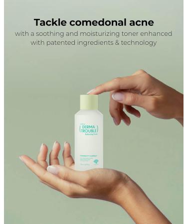 Derma Trouble Balancing Toner - Improve Skin Texture pH Balance & Moisture | Korean Skin Care for Comedonal Acne - Fusiderm-T 10 000ppm (5.07fl oz - Buy Online on GoSupps.com