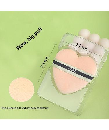 AUTOECHO Makeup Puff Make up Sponges in Heart Shape Face Makeup Tools Velour Powder Puff Reusable Setting Powder Puff for Setting Contouring Under Eyes - Buy Online on GoSupps.com