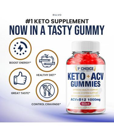 1st Choice Keto ACV Gummies - Advanced Formula with B12, Beet Root Juice for Men and Women (60 Gummies) - Buy Online on GoSupps.com