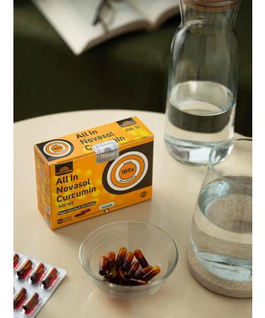 Camrusepa All in Novasol Curcumin Herbal Supplement Advanced Curcumin Formula Enhanced Absorption Licaps Capsules Supports Antioxidant Immune & Cellular Health | 60 Capsules - Buy Online on GoSupps.com