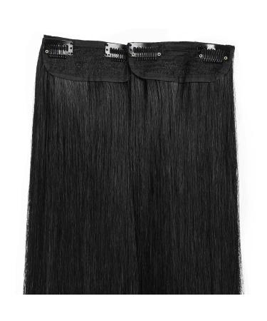 DOCUTE Natural Black Clip in Hair Extensions - 26 Inch Full Head Long Straight Clip Ins for Black Women - Double Weft Thick Hair Classic Pieces - Buy Online on GoSupps.com