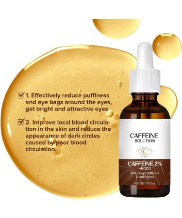 Caff inee Eye Serums Under Eye Cream For Reduce Circles And Puffy Eyes Caff ine Eye Cream Anti-Aging For Eye Contour Pigmentation & Puffiness Eye Bags Removal Fade Fine Lines 30ml - Buy Online on GoSupps.com