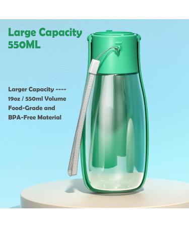 Peteast Foldable Dog Drinking Bottle - Dishwasher Safe Lightweight & Durable - Perfect for Hiking & Outdoor Adventures - Ideal for Dogs & Cats - Light Green - Buy Online on GoSupps.com