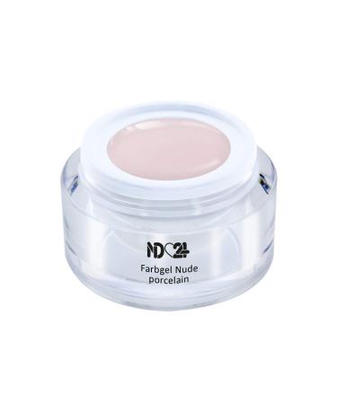 ND24 NAILDESIGN-Color gel for gelails in studio quality-UV & LED suitable-Premium UV gel with high pigmentation & excellent coverage-Made in Germany & vegan (5ml | Nude porcelain)
