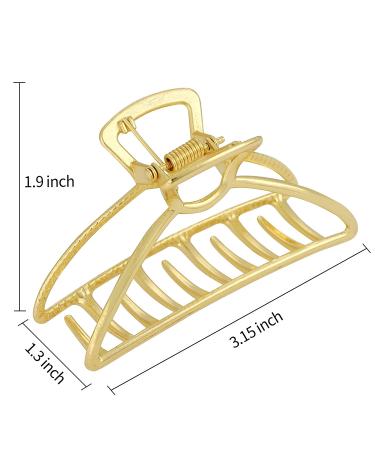 Fuystiulyo 5 Pcs Large Metal Hair Claw Clips - Hair Catch Barrette for Thick Hair - Women's Hair Accessories - Buy Online on GoSupps.com