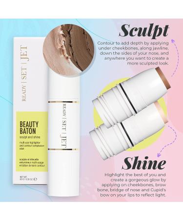 Ready Set Jet Sculpt and Shine Beauty Baton - Multi-Functional Highlighter & Contour Stick (8.5g) - Buy Online on GoSupps.com