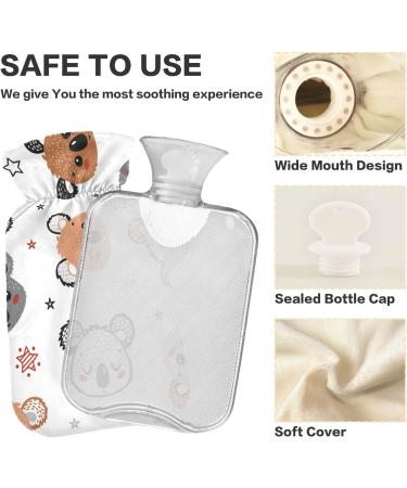 Hot Water Bottles with Cute Koala Cover - 2L Pain Relief & Warm Compress for Hands & Feet - Buy Online on GoSupps.com