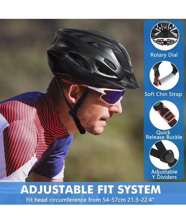 Zacro Lightweight Adult Bike Helmet with Pads & Visor - Certified Bicycle Helmet for Men and Women - Black Plus Gray Universal Fit (54-62 cm) - Buy Online on GoSupps.com