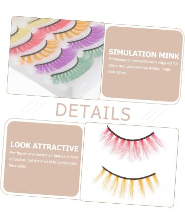 minkissy 5 Pairs Colored False Eyelashes Fake Lashes Natural Dramatic Lashes Performance Eyelashes Artificial Eyelashes Fake Lash Extensions False Lash Fake Lash Cosplay Do It Yourself - Buy Online on GoSupps.com
