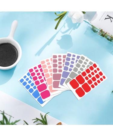 20 Sheets Solid Toenail Polish Stickers - 440 Pcs Self-Adhesive Nail Wraps & Decals for Women & Girls | DIY Toe Nail Strips - Buy Online on GoSupps.com
