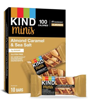 KIND Minis Caramel Almond and Sea Salt Gluten Free 100 Calories Low Sugar 80 Count Caramel Almond Sea Salt 80 - Buy Online on GoSupps.com