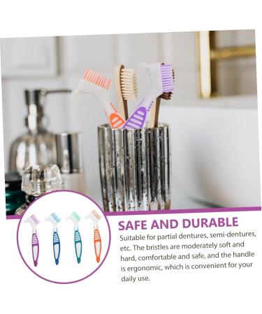 Buy Minkissy Toothbrush for Dentures - Dual Head Colored Rubber TPE 28 Pieces - Ideal for Daily Care & Hygiene - Buy Online on GoSupps.com