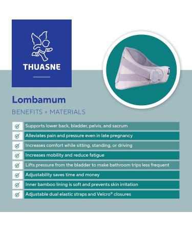 Lombamum Pregnancy Bandage Lilac | Comfortable Support for Expecting Moms | International Shipping Available - Buy Online on GoSupps.com