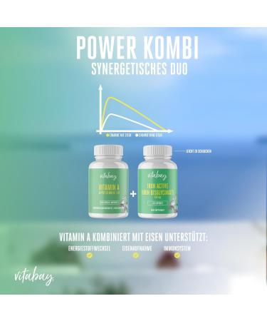 Vitabay Vitamin A High Dose Capsules - 240 Vegan Capsules (10 000 IE / 3 000 g) - Premium Retinol Supplements for Optimal Health - Buy Online on GoSupps.com