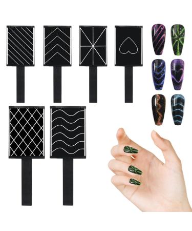 Generic Nail Magnet Set - Manicure Nail Tool Set | Portable Cat Eye Gel Nail Polish Magnet Wand for Beginners Girls Women Manicurists