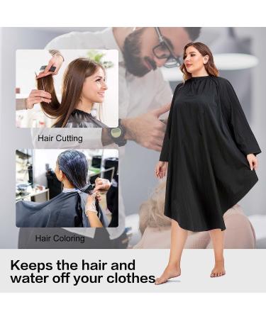 Premium Black Hairdresser Cape | Salon Cape for Hair Coloring | International Shipping Available - Buy Online on GoSupps.com
