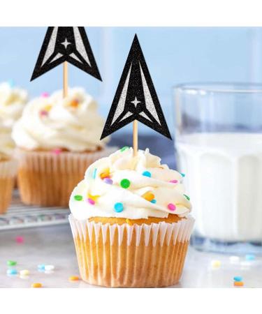 Ercadio 24 Pack Military Emblem Cupcake Toppers Silver Black Air Force Cupcake Picks Army Navy Cake Toppers Air Force Emblem Theme Retirement Birthday Party Cake Decorations Supplies Pattern 5 - Buy Online on GoSupps.com