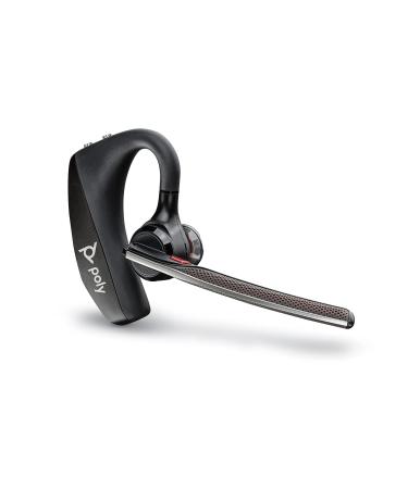 Poly Voyager 5200 Wireless Headset (Plantronics) - Single-Ear Bluetooth Headset w/Noise-Canceling Mic - Ergonomic Design - Voice Controls - Lightweight - Connect to Mobile/Tablet via Bluetooth