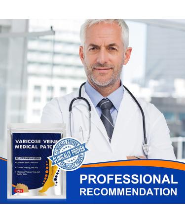 EFINITYER Varicose Veins Treatment Patch - Promotes Metabolism, Improves Blood Circulation, Relieves Heavy Tired Legs - Yellow (12 Pcs) - Buy Online on GoSupps.com