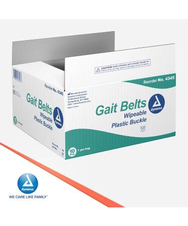 Dynarex Wipeable Gait Belts Ensures Safe Patient Transfer & Physical Therapy Plastic Buckle Orange Individually Packaged in Bags 1 Case of 10 Dynarex Wipeable Gait Belts - Buy Online on GoSupps.com