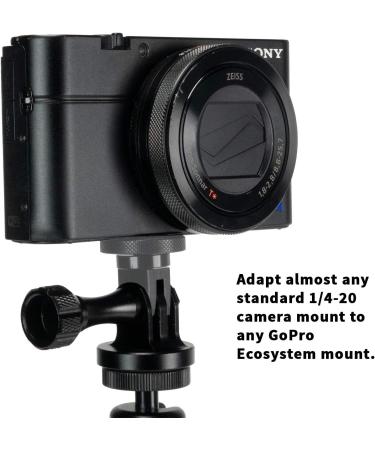 CNC Aluminum Camera Mount Adapter for GoPro & Insta360 -20 Conversion - Compatible with GoPro 11/10/9/MAX & Insta360 X3/X2/X/RS/R - Full Metal Mounting System - Buy Online on GoSupps.com