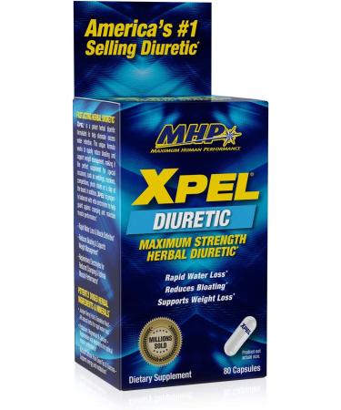 MHP Xpel Maximum Strength Diuretic Water Pills - 80 Capsules for Water Retention & Weight Loss Support - Buy Online on GoSupps.com