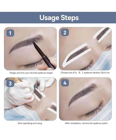 Guapa Disposable Eyebrow Design Stencil & Airbrush Tint Stickers - Easy Application for Perfect Brow Shaping | 3 Shapes Available - Buy Online on GoSupps.com