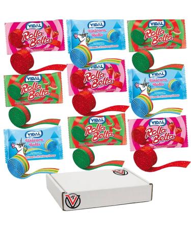 VIMIX Strawberry Unicorn Watermelon Rolla Belta 20g - Sugar Coated Flavoured Candy Roll | Pick any type & Number of packs