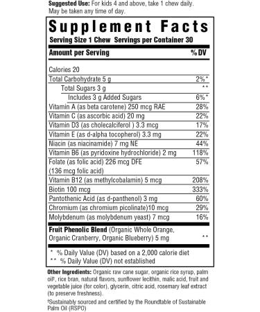 Buy MegaFood Kids Multivitamin Soft Chews Grape â€“ 30 Individually Wrapped Chews for Kids' Health - Buy Online on GoSupps.com
