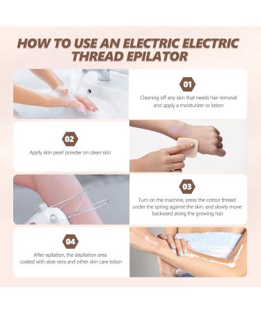 Electric Women Body Facial Threading Epilator - Hair Remover for Face, Arm, and Leg - Cotton Thread Hair Trimmer (01) - Buy Online on GoSupps.com
