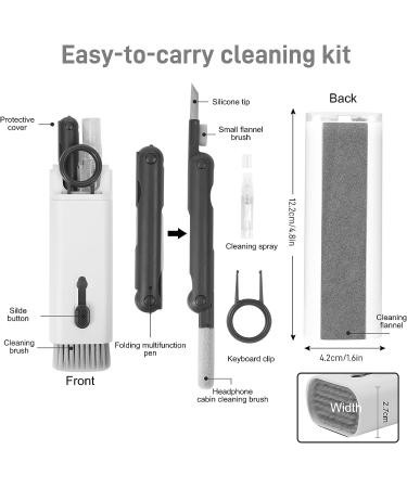 7-in-1 Electronic Cleaner Kit - Portable Cleaning for Airpods, Laptop, Keyboard - Light Grey - Buy Online on GoSupps.com