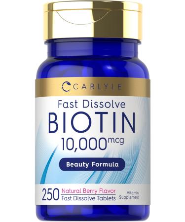 Carlyle Fast Dissolving Biotin 10000mcg - 250  Tablets