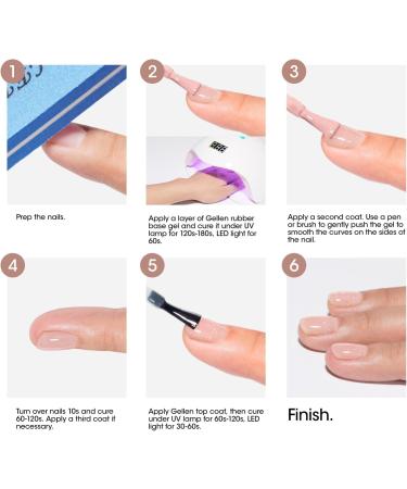 Gellen 18ml Rubber Base Nail Gel Soak off UV LED Base Coat Bare Brown Color Gel Nail Polish No Wipe Strengthener Builder Gel Long Lasting Shine & Repair Base Coat Bare Brown With Glitter - Buy Online on GoSupps.com