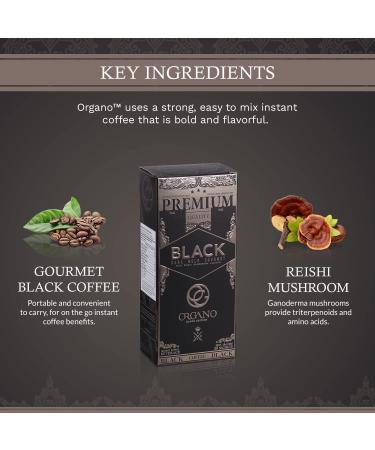 4 Boxes ORGANO Premium Black Coffee 100% Certified Ganoderma Lucidum (120 Sachets) - Buy Online on GoSupps.com