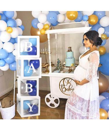 Premium Baby Shower Decorations Kit | Transparent Balloon Boxes with BABY Letters | Gender Reveal & 1st Birthday Party Decor - Buy Online on GoSupps.com