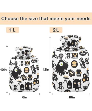 Purchase Naanle Monster Robot 2L Hot Water Bottle - Transparent Bag Large Size for Bed & Heat Therapy | Pain Relief & Comfort - Buy Online on GoSupps.com