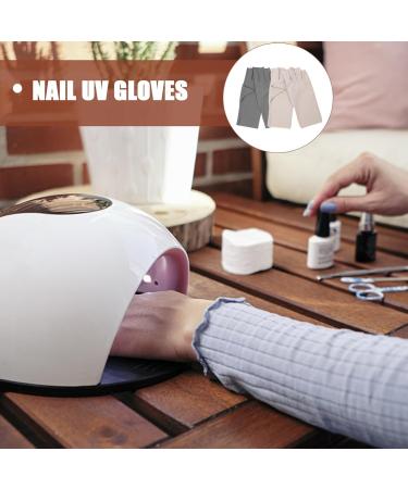 POPETPOP 2 Pairs Gel Nail Lamp UV Gloves Anti UV Manicure Gloves Nail UV Protection Gloves for Salon - Buy Online on GoSupps.com