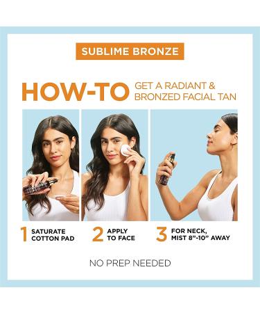 L'Oreal Paris Sublime Bronze Self-Tanning Facial Mist - Coconut Water & Vitamin E - 3 fl. Oz - Buy Online on GoSupps.com