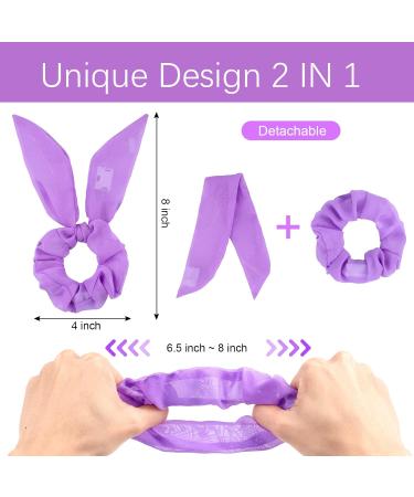 Neon Light Up Bow Scrunchies 6 Pack - Glow in the Dark Hair Accessories for Girls and Women - Perfect for Raves, Parties, Birthdays - Pattern 1 - Buy Online on GoSupps.com