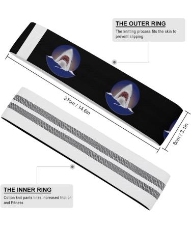 Great White Shark Resistance Bands Non-slip Booty & Leg Straps for Workout Yoga & Physical Therapy | International Shipping Available - Buy Online on GoSupps.com