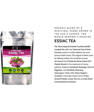 Organic Essiac Tea Powder - 8 Herbs & Sheep Sorrel Roots - Authentic Rene Caisse Recipe - Lymphatic Drainage & Prostate Support - Herbal Body Cleanse - USA & Europe Grown - 16 Qts - Buy Online on GoSupps.com