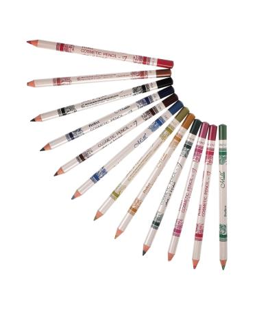 Angoily 36 pcs Cosmetic Pencil Eye Eyebrow Eyeliner Long Lip Makeup Colorful Pen Liner Lasting Waterproof 1 count (Pack of 1) As Shownx3pcs