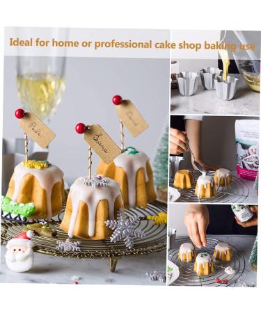 OUNONA 4pcs Cake Mold Bread Loaf Pans for Baking Octagonal Bread Mold Cake Container Cake Mould Cupcake Pan Cake Making Tool Cake Decorating Tools Cheese Making Tools Gold Aluminum Alloy 7.60X7.60X6.20CM - Buy Online on GoSupps.com